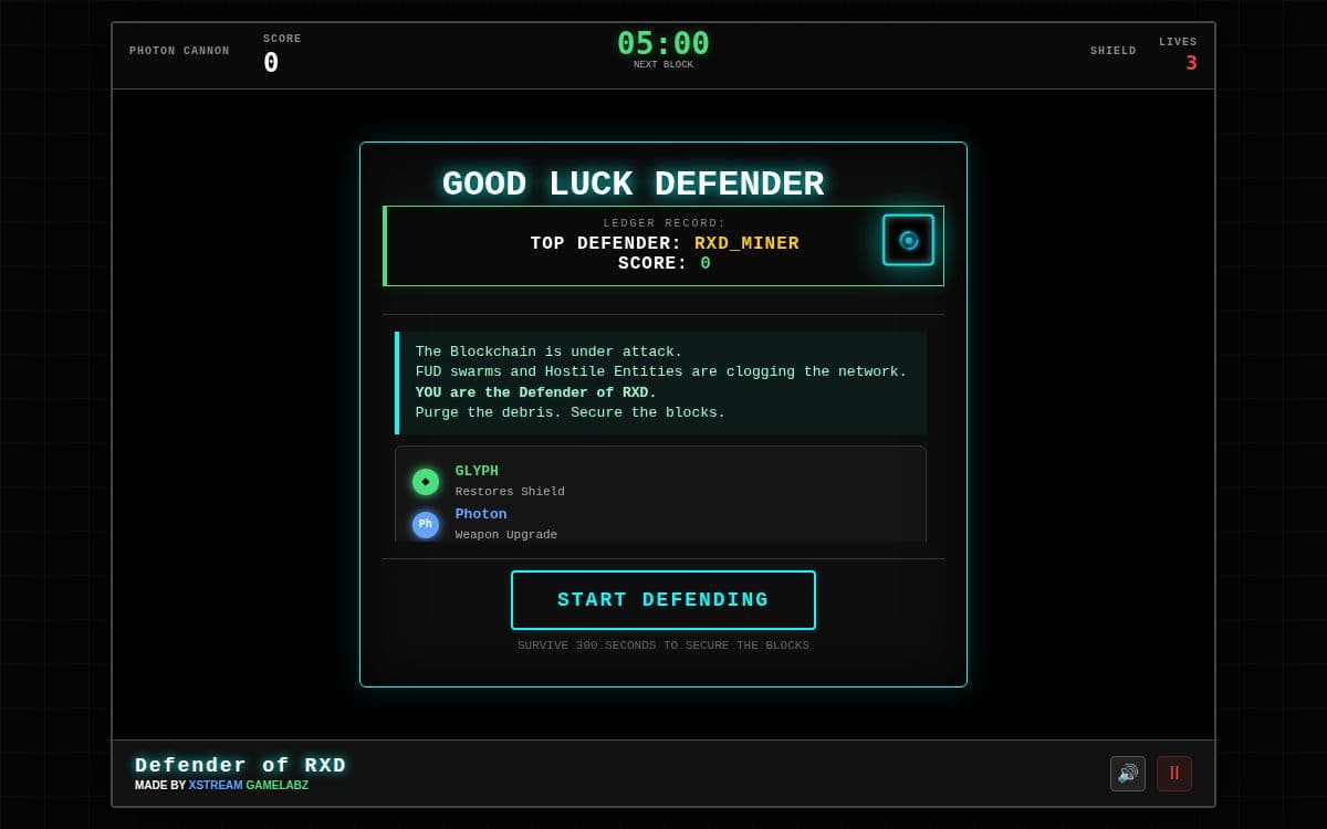Screenshot of defender-of.rxd